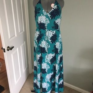 Floral Teal Maxi Dress